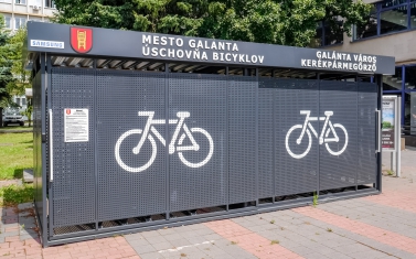 3D logá a nápisy - Úschovňa bicyklov - Galanta