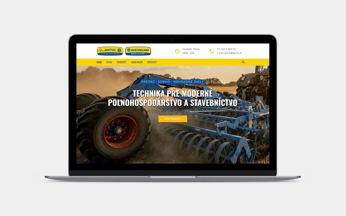 Tvorba web stránok - agritec.sk
